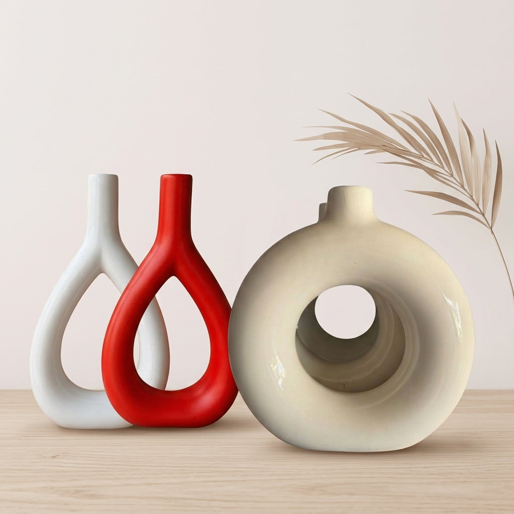 Ceramic Minimalist Vase Color Collection Set