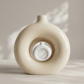 Ceramic Minimalist Nested Circular Decorative Vase Set Of 1